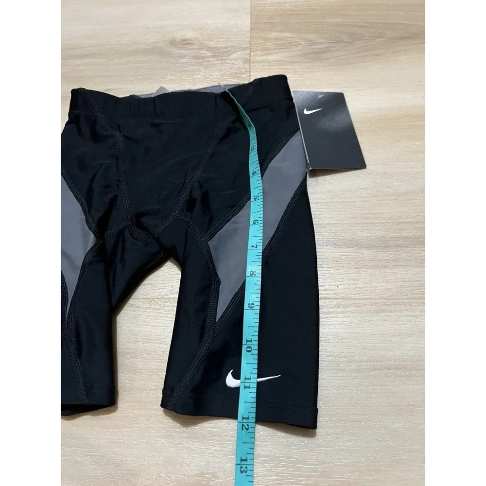 NWT Nike Mens Size 24‎ HydraStrong Colorblock Jammer Swimsuit Black And Gray